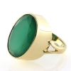 Billede af Ring med stor agat 14 kt.