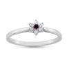 Billede af Ring roset rubin 0,02 ct. + 6 brill. a 0,015 w/vs 14 kt. hvg.