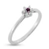 Billede af Ring roset rubin 0,02 ct. + 6 brill. a 0,015 w/vs 14 kt. hvg.