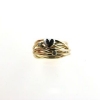 Billede af Ring 14 kt. med hvidgulds hjerte + fatning med brillant