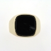 Billede af Ring, herrering med onyx sten, 14 kt.
