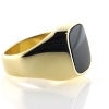 Billede af Ring, herrering med onyx sten, 14 kt.