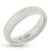 Billede af Ring bred. 5,5 mm. tk. 2,5 mm. 14 kt. hvg. str. -59