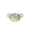 Billede af *Julie Sandlau Bamboo Wisdom ring rhodineret sølv m. grøn spinel str. 48-60