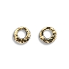 Billede af By Birdie Manhattan Connect Gold ørestikkere sort rhodineret sølv m.18 kt. guld