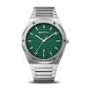 Billede af Bering Classic herreur stål grøn skive lænke 42mm 10bar