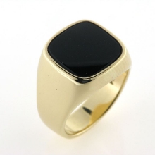 Billede af Ring, herrering med onyx sten,14 kt. facon + 12,1 gr. (prisen er excl. guld)
