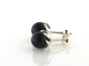 Billede af Ørestik onyx kugler a  8 mm. 925s.