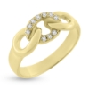 Billede af Loge ring fattet med 10 brill. a 0,01 w/vs. 14 kt. 