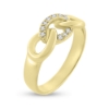 Billede af Loge ring fattet med 10 brill. a 0,01 w/vs. 14 kt. 