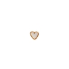 Billede af *STINE A ørestik Petit Love Heart sølv forgyldt hvid emalje (1 stk)