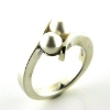 Billede af Ring med 2 sv. kulturperler 5½-6 mm 925s
