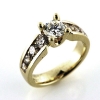 Billede af Ring med 9 brillanter 14 kt.