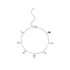 Billede af WiOGA Luise armbånd sølv m. halvædelsten + fvp (15,5-18cm)