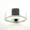 Billede af Herrering massiv, plade 7,5*7,5 mm. 925 s.