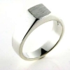 Billede af Herrering massiv, plade 7,5*7,5 mm. 925 s.