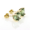 Billede af 1 par ørestik, 4 grab, fattet med Peridot 14 kt. 