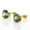 Billede af 1 par ørestik, 4 grab, fattet med Peridot 14 kt. 