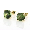 Billede af 1 par ørestik, 4 grab, fattet med Peridot 14 kt. 