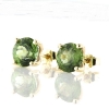 Billede af 1 par ørestik, 4 grab, fattet med Peridot 14 kt. 