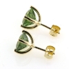 Billede af 1 par ørestik, 4 grab, fattet med Peridot 14 kt. 