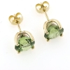 Billede af 1 par ørestik, 4 grab, fattet med Peridot 14 kt. 