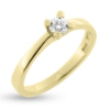 Billede af Dream Delux ring med syn. zirk. 4,0 mm. i forgyldt sølv