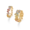 Billede af Mads Z "Luxury Rainbow" ring 14 kt. dobbelt m.ægte sten (str. 50-60)