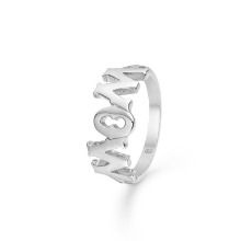 Billede af Mads Z "WOW/MOM" ring sølv (str. 60)