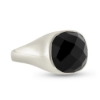 Billede af Ring sort spinel sten 11*11 mm. 14 kt. hvg.