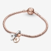 Billede af Pandora DISNEY Mickey Mouse Charm med dobbelt vedhæng sølv m. emalje
