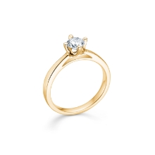 Billede af Mads Z ring 14 kt "Crown Solitaire" m. 0,50ct. brill. W.SI str 56