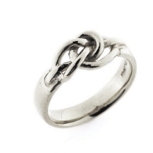 Billede af Ring med knob "pælestik"14 kt. hvg. (str. 60-69)
