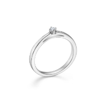 Billede af Mads Z "Crown" ring 14 kt hvidguld m. 0,04ct. W.SI str 60