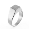 Billede af Ring firkantet plade 14 kt. hvg.
