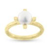 Billede af Ring perle, 4 grabber, fv. kult. perle 7½-8 mm. 925s forgyldt (forgyldning vil blive slidt af ved brug !)