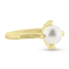 Billede af Ring perle, 4 grabber, fv. kult. perle 7½-8 mm. 925s forgyldt (forgyldning vil blive slidt af ved brug !)