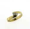 Billede af Ring forskudt, grabbe fatning 2 stk. brill. a 0,03 w/vs. 14 kt.