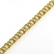 Billede af Armbånd m. plade børne bismark 14kt bredde 3,50mm 14cm