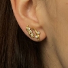 Billede af STINE A ørering Flow With Three Stones forgyldt sølv m. cz (1 stk.)