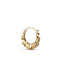 Billede af Jane Kønig Small Curly Hoop ørering sølv forgyldt (1stk) venstre