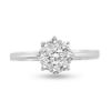 Billede af Ring roset, brill. 0,25 w/vs. + 8* 0,06 w/vs. 14 kt. hvg.