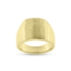 Billede af Herrering massiv lukket bund, plade i guld