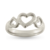 Billede af Ring "Hjertetrio" (hjertering) m. skinne sølv