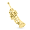 Billede af Broche trompet, lg. 34 mm. 14 kt. 