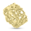 Billede af Ring med udsavninger, br. ca. 11,0 mm, tyk. 2,0 mm. 925s forgyldt (forgyldning vil blive slidt af ved brug !)