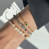 Billede af STINE A Harmony armbånd forgyldt sølv m. mix ædelsten (17-23 cm)
