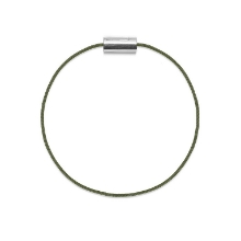 Billede af Mads Z. Black Sun armbånd mørkegrøn nylon m. sølvlås 21 cm. 