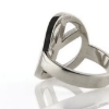 Billede af Ring, fredstegn (peace tegn) dia. 19 mm. 14 kt. hvg.