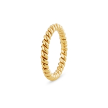 Billede af Susanne Friis Bjørner Ring, forgyldt sølv, snoet tråd ca. 3 mm str. 59 Billede af Susanne Friis Bjørner Ring, forgyldt sølv, snoet tråd ca. 3 mm str. 59